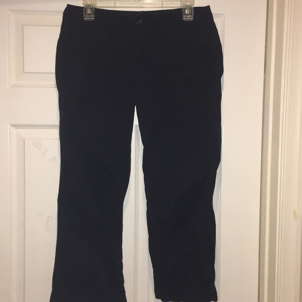 Express Black Khaki Capri Pants